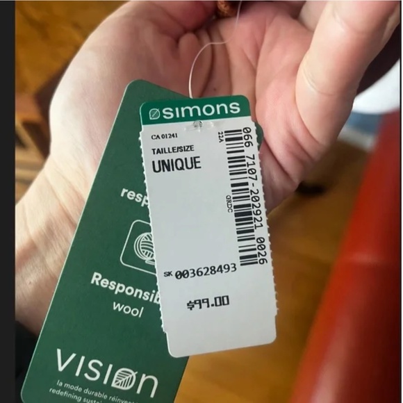 Brown extra-long responsible merino wool scarf NWT - Picture 5 of 13